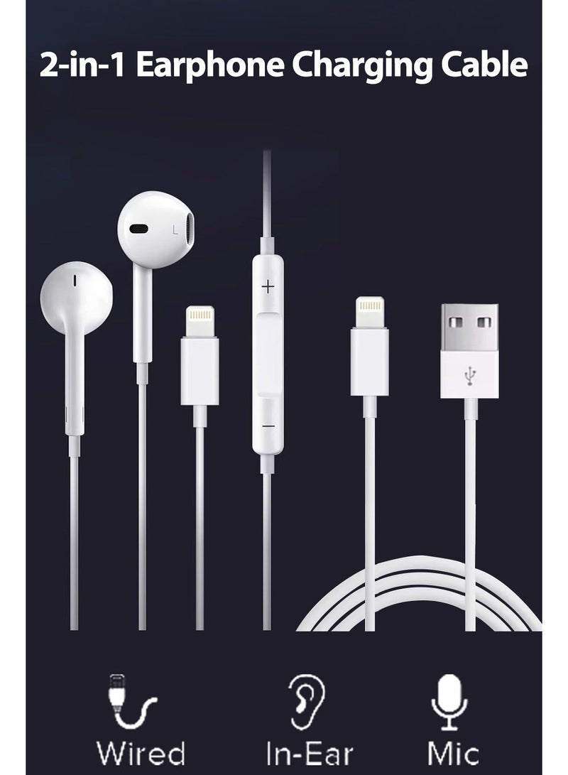 2 في 1 مع موصل لايتنينغ وكابل لايتنينغ إلى USB لهاتف آيفون - Image 1